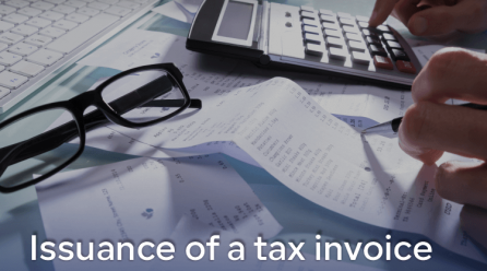 Issuance of a tax invoice