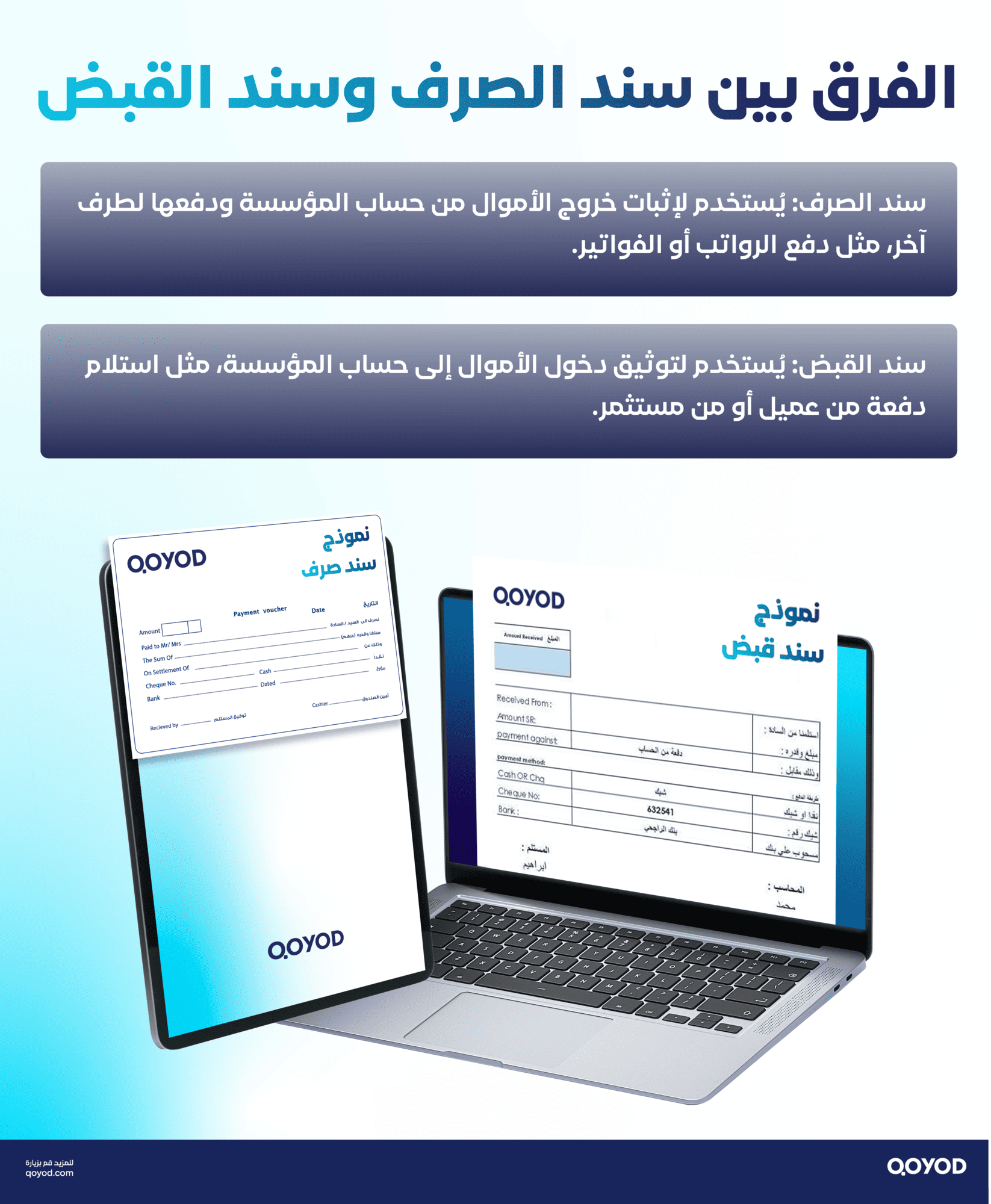 The difference between a payment voucher and a receipt voucher سند الصرف: ما هو وصيغته وأهميته في النظام المحاسبي | قيود الفرق بين سند الصرف وسند القبض