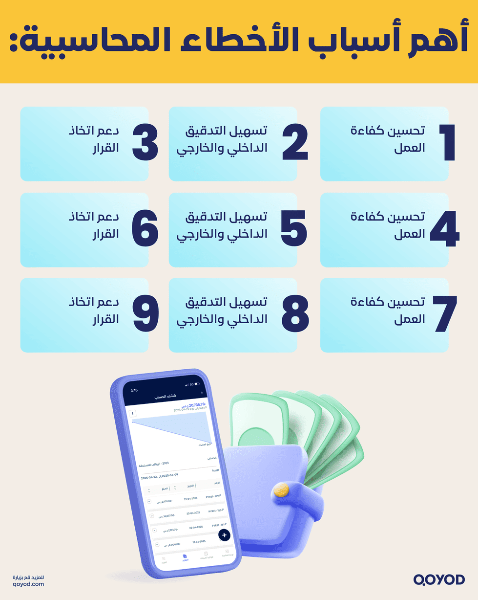 أسباب الأخطاء المحاسبية