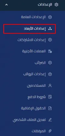 الأبعاد المحاسبية