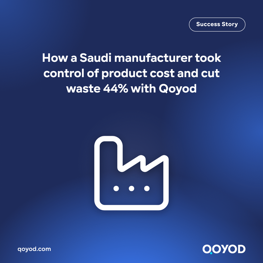 How a Saudi manufacturer took control of product cost and cut waste 44% with Qoyod