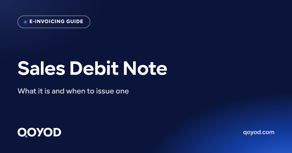 Sales debit note: what it is and when to issue one