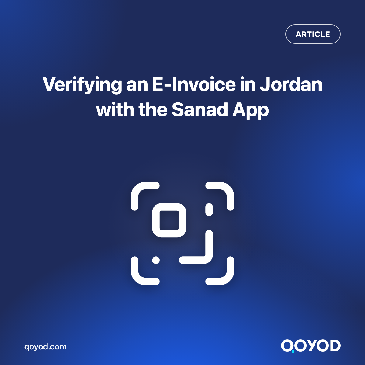 Verifying an e-invoice in Jordan by scanning the QR code with the Sanad app