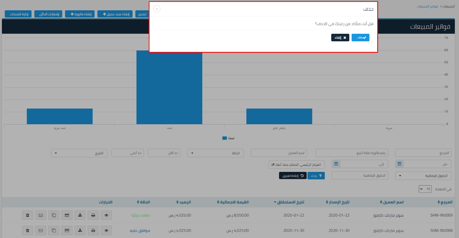 حذف السندات - قيود