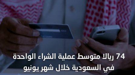 74 ريالا متوسط عملية الشراء الواحدة في السعودية خلال شهر يونيو