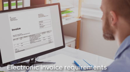 Electronic invoice requirements and companies obligated to apply it