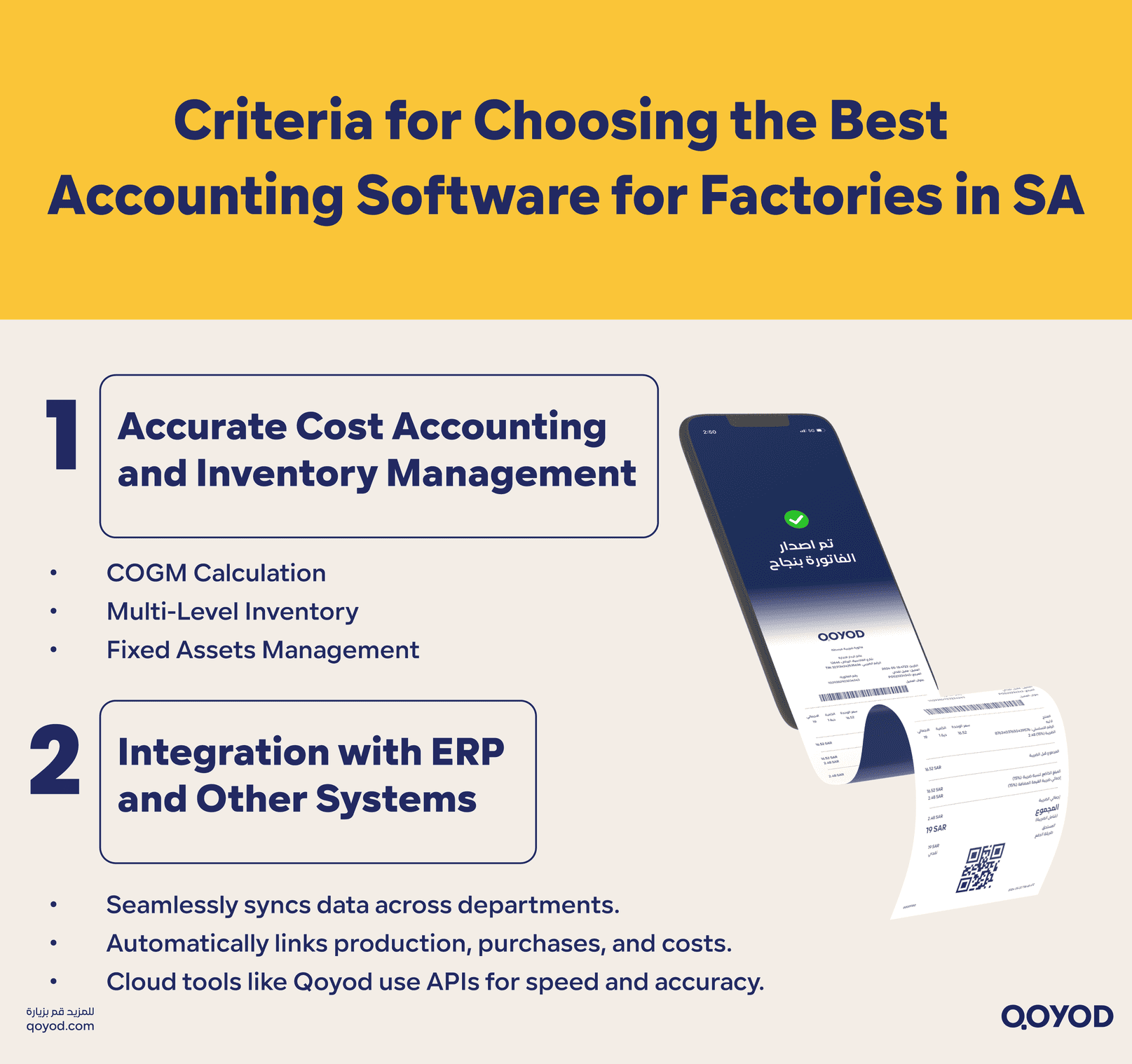 Criteria for Choosing the Best Accounting Software for Factories in the Saudi Market Best Accounting Software for Factories KSA | Qoyod | ZAA Compliant - Qoyod Criteria for Choosing the Best Accounting Software for Factories in the Saudi Market