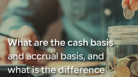 What are the cash basis and accrual basis, and what is the difference between them?
