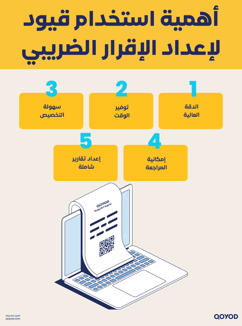 أهمية استخدام قيود لإعداد الإقرار الضريبي نموذج إقرار ضريبة المبيعات في ملف قيود مع مثال تطبيقي - قيود أهمية استخدام قيود لإعداد الإقرار الضريبي