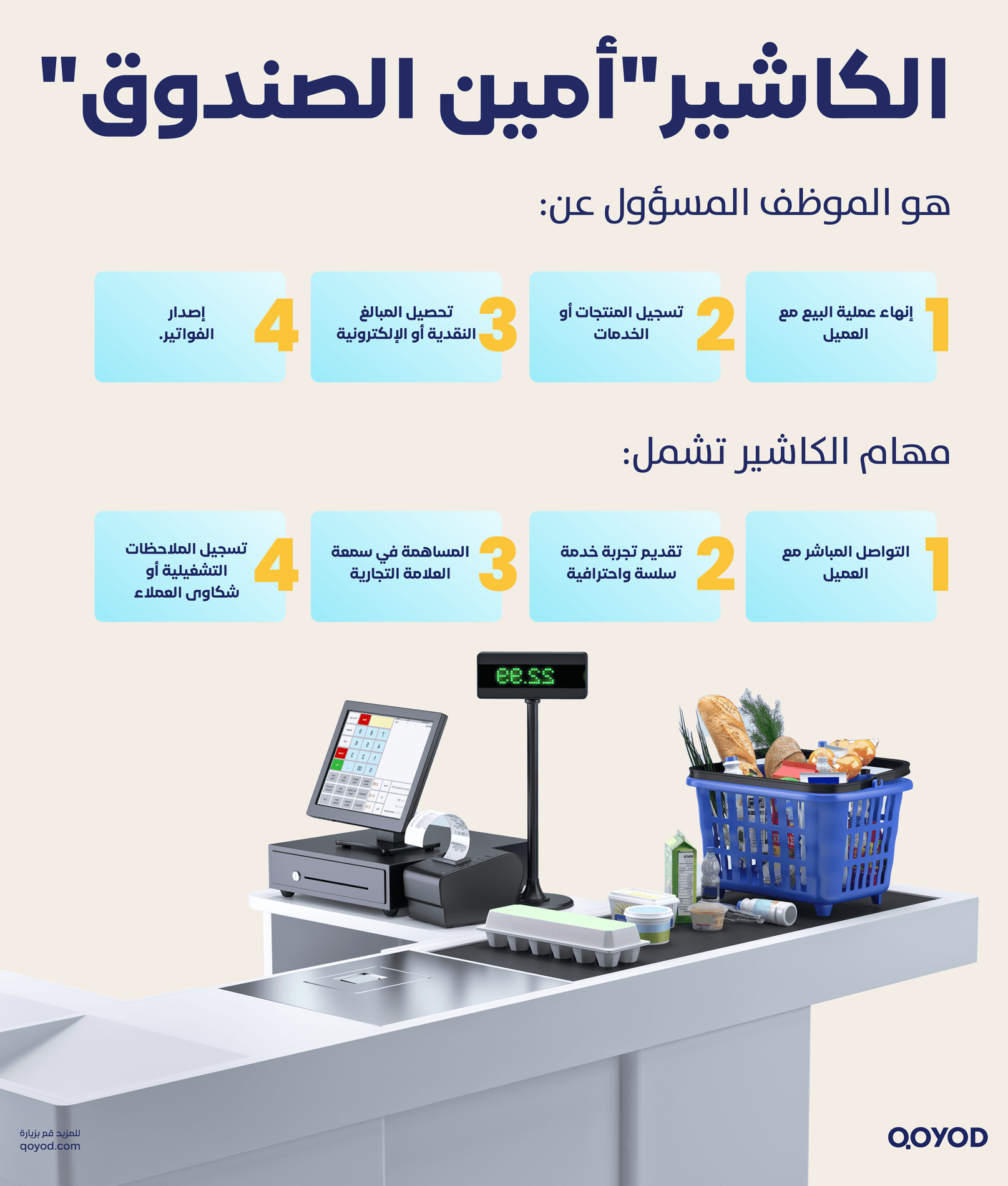 الكاشير أمين الصندوق هو الموظف المسؤول