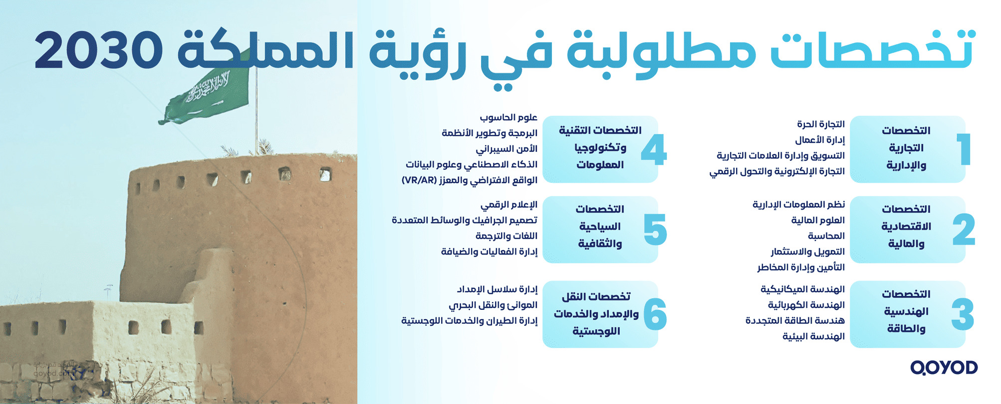 تخصصات مطلولبة في رؤية المملكة 2030