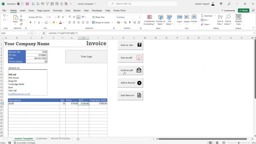 تصميم نموذج فاتورة مبيعات من الصفر في إكسل دليل شامل لعمل فاتورة مبيعات عبر الأكسل والورد - قيود تصميم نموذج فاتورة مبيعات من الصفر في إكسل