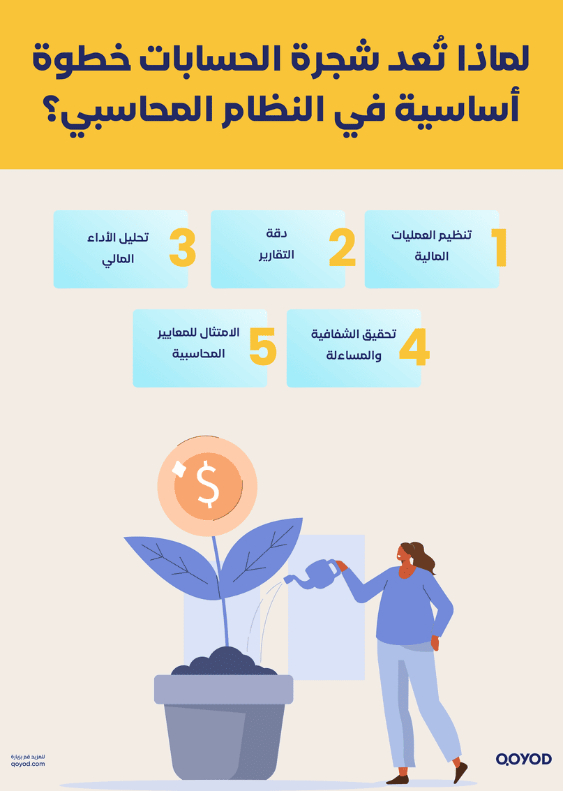 لماذا تعد شجرة الحسابات خطوة أساسية في النظام المحاسبي؟