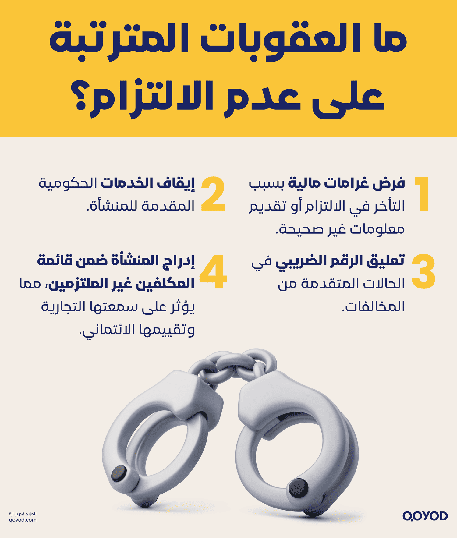 ما العقوبات المترتبة على عدم الالتزام؟